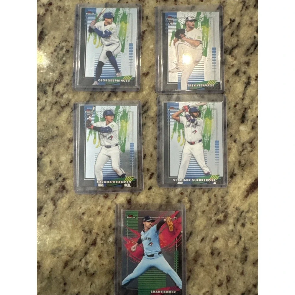 2026 Topps Finest Baseball 5-Card Lot Shane Bieber Rare & 2 Rookie Cards